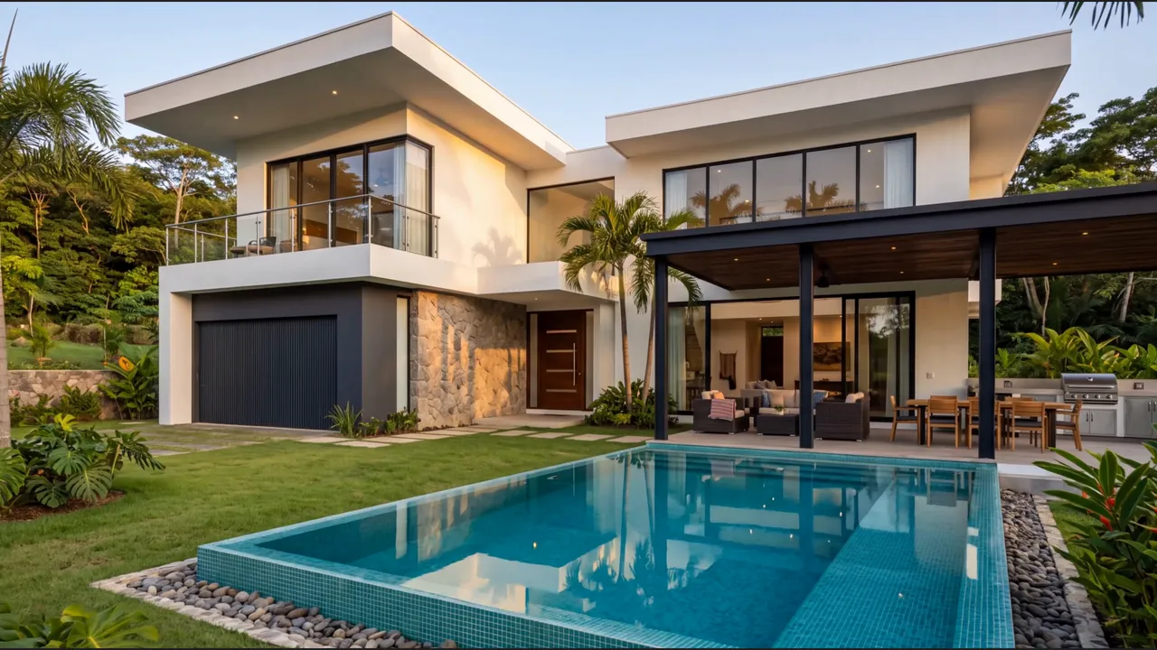 Casa moderna construida por Tecnoconstrucciones en Costa Rica